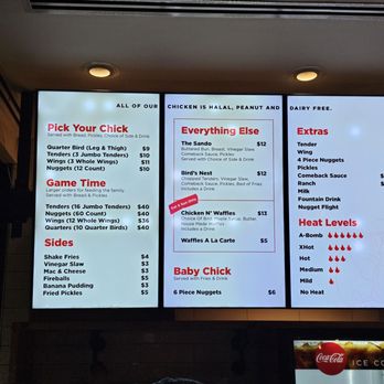 Ricky's Hot Chicken - Menu.  Keeping it simple. - Chicken Wings Near Me - Plano, Texas