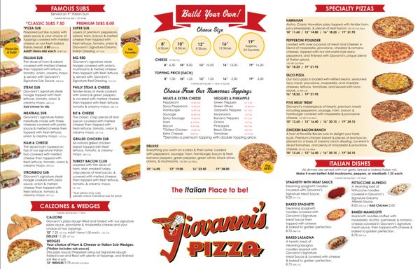 Menu photo 2 Giovanni's Pizza Lexington, KY Menu photo 2 Giovanni's Pizza Lexington, KY