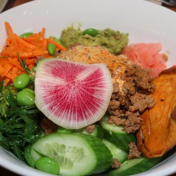 Inchu - a white bowl with a variety of vegetables - Korean Near Me - Boston, Massachusetts Inchu - a white bowl with a variety of vegetables - Korean Near Me - Boston, Massachusetts