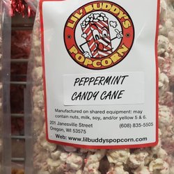 Lil' Buddy's Popcorn - Peppermint candy cane popcorn