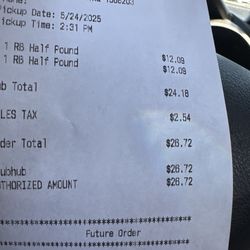Arby's - How much I paid