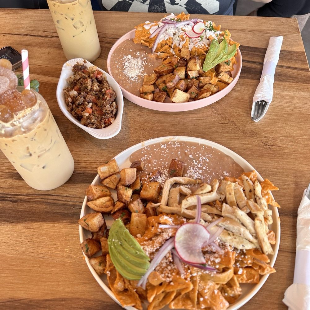 El Encanto - Chipotle chilaquiles with chicken and machaca - Breakfast & Brunch Near Me - San Diego, California El Encanto - Chipotle chilaquiles with chicken and machaca - Breakfast & Brunch Near Me - San Diego, California
