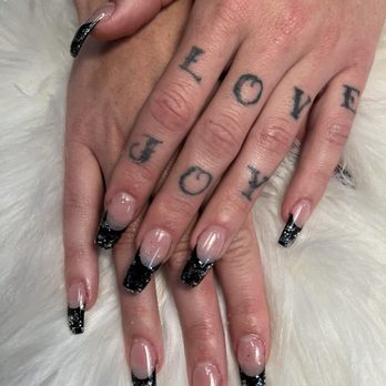 Nancy's Salon - Manicure Acrylic nail set with gel polish and foil - Nail Salons Near Me - Alameda, California