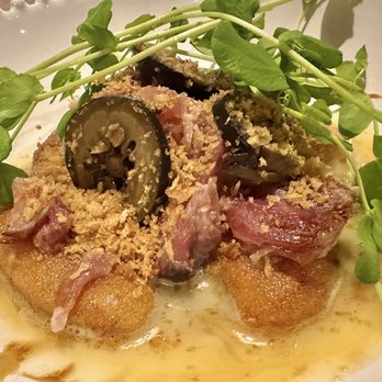 Quarter Acre - Ricotta gnudi - ham - roasted pickled walnuts - New American Near Me - Dallas, Texas Quarter Acre - Ricotta gnudi - ham - roasted pickled walnuts - New American Near Me - Dallas, Texas