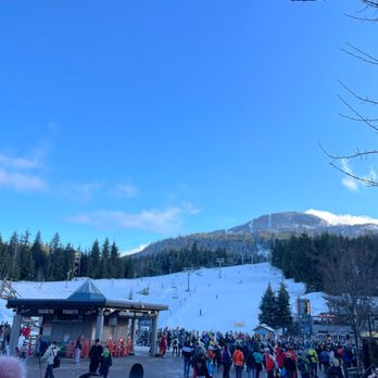 Black's Pub - View of the mountain from outside seating - Pubs Near Me - Whistler, British Columbia