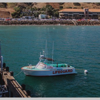 Malibu Pier - Lifeguard Boat at Malibu Pier - Local Flavor Near Me - Malibu, California