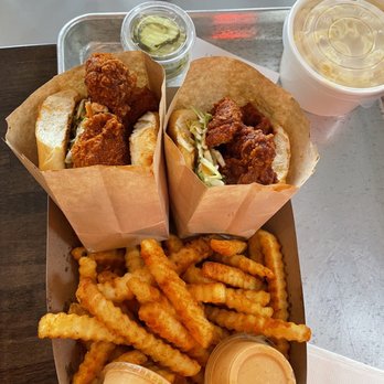 Main Chick Hot Chicken - Combo 3 (2 Sandwich, Side of Fries) - New American Near Me - San Diego, California Main Chick Hot Chicken - Combo 3 (2 Sandwich, Side of Fries) - New American Near Me - San Diego, California