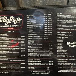 Billy Ray's Catfish & BBQ - Broken Arrow - Menu