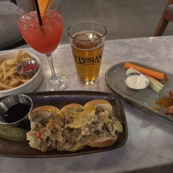 Cork & Batter - House Fries Philly Cheesesteak Sliders Buffalo wings Darline lane Kona wave - Cocktail Bars Near Me - Inglewood, California Cork & Batter - House Fries Philly Cheesesteak Sliders Buffalo wings Darline lane Kona wave - Cocktail Bars Near Me - Inglewood, California
