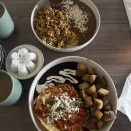 Machaca with eggs & huevos rancheros