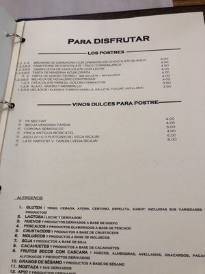 Menu photo 1 Recreo Peral Cuenca, CU