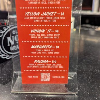 Hattie Bs - Cocktail menu. - Southern Near Me - Atlanta, Georgia Hattie Bs - Cocktail menu. - Southern Near Me - Atlanta, Georgia