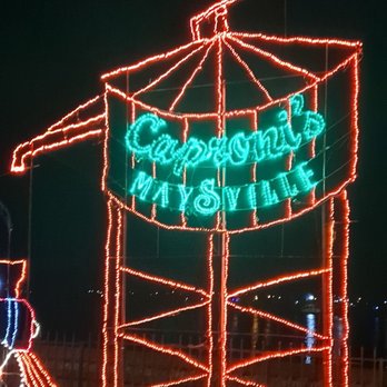 Capronis Restaurant and Bar - Christmas lights on the Ohio River. - Tuscan Near Me - Maysville, Kentucky