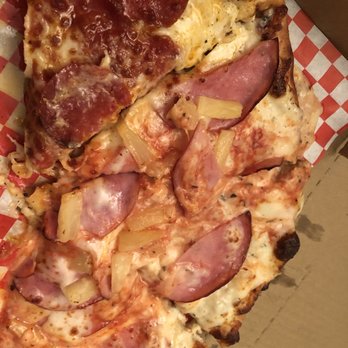 Liberty Pizza Plus - Half Hawaiian on red and white sauce instead of just red. - Pizza Near Me - Antelope, California Liberty Pizza Plus - Half Hawaiian on red and white sauce instead of just red. - Pizza Near Me - Antelope, California