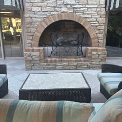 Archstone Care Center - Outdoor brick fireplace