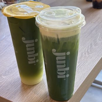 Junbi Matcha & Tea - Madagascar Vanilla Cold Brew + Matcha Cold Brew with cold foam - Bubble Tea Near Me - Mountain View, California