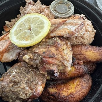 Back A Yard - Jerk Chicken & Salmon Combo - Caribbean Near Me - San Jose, California