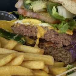 Frank-N-Steins Bar & Grill - Loaded Monster Burger