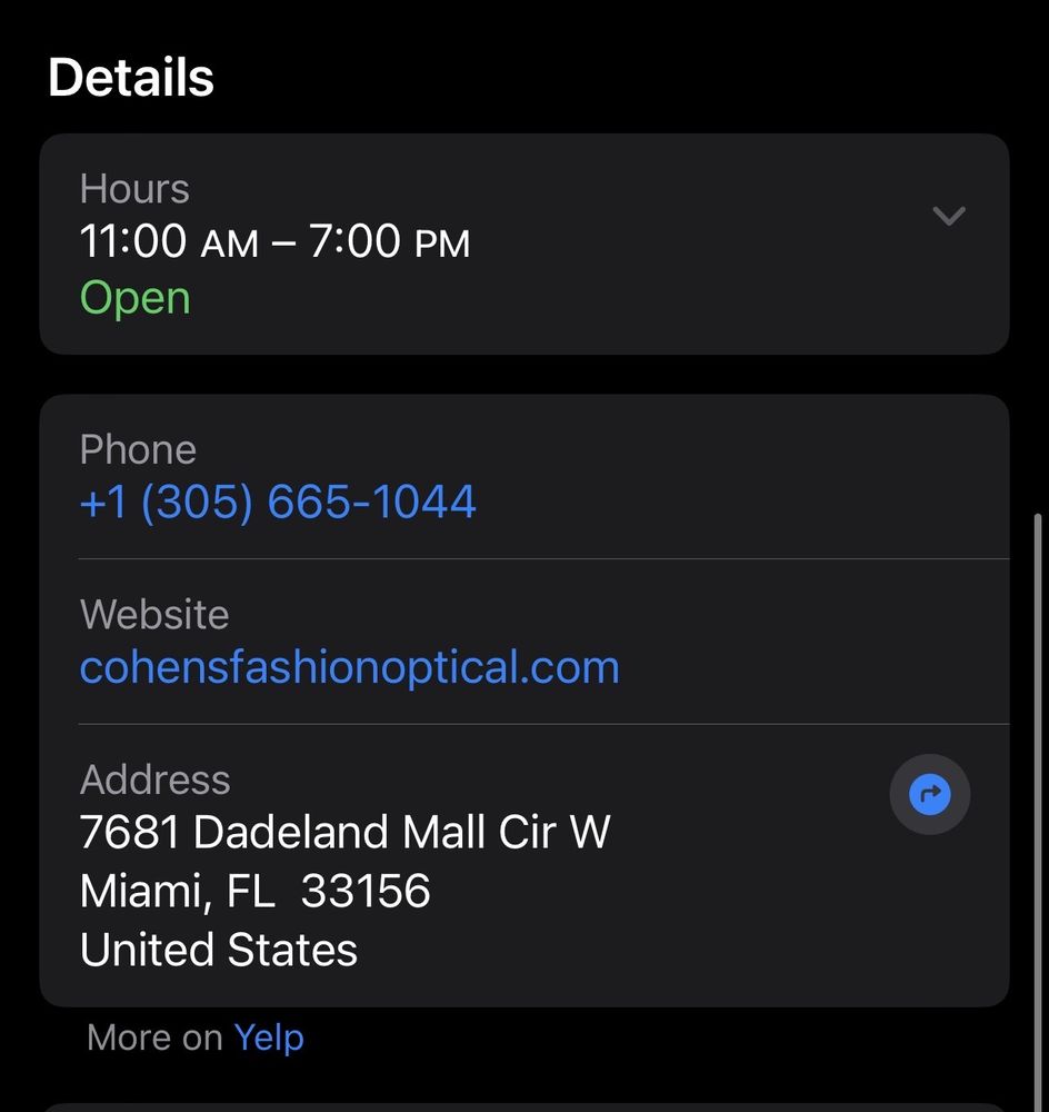 COHEN’S FASHION OPTICAL Updated August 2024 19 Reviews 7681