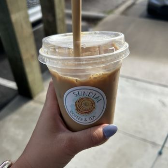 Sundial Coffee and Tea - Carmel macchiato with oat milk - Coffee & Tea Near Me - Surf City, North Carolina