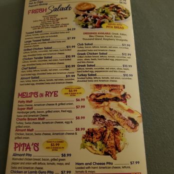 Charlie Browns - DINNERS, Fresh Salads, Melts On Rye, Pita's created fresh from 11 AM to 9 PM and 7 Days A Week!  5/30/2024 - Ice Cream & Frozen Yogurt Near Me - Almont, Michigan