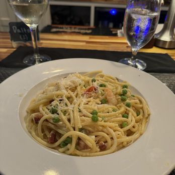 Sage Room - Lobster and shrimp carbonara - New American Near Me - Hilton Head Island, South Carolina Sage Room - Lobster and shrimp carbonara - New American Near Me - Hilton Head Island, South Carolina