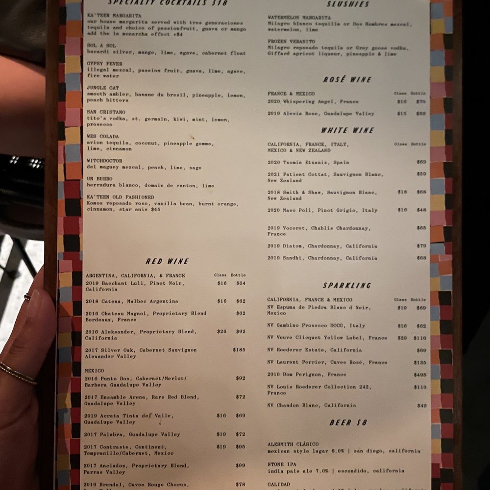 Ka'teen - Menu - Mexican Near Me - Los Angeles, California Ka'teen - Menu - Mexican Near Me - Los Angeles, California