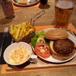 Burger with fries - a decent meal