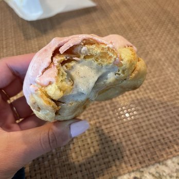 Beard Papa’s - Strawberry eclair with seasonal horchata filling - Desserts Near Me - Concord, California