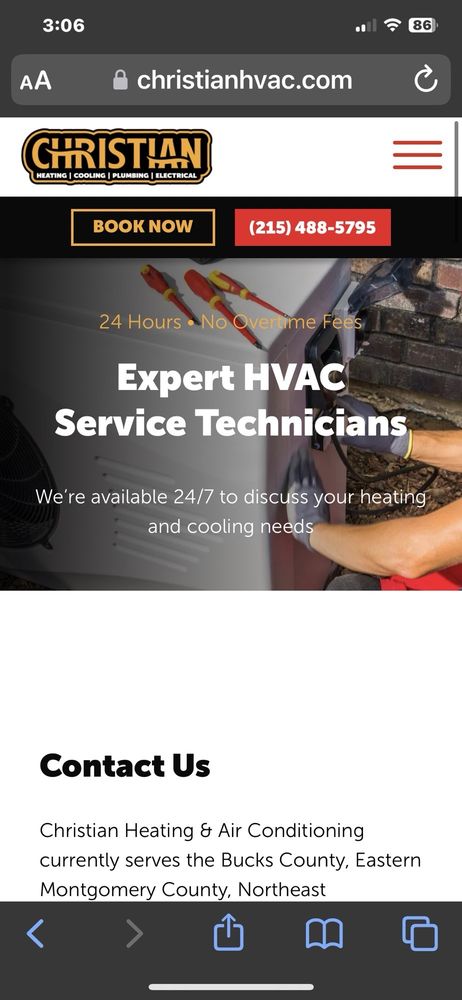 Slide of Christian Heating & Air Conditioning