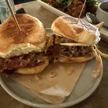 Luna Bistro Cafe - Happy hour carnitas sliders - New American Near Me - Long Beach, California