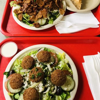 Jasmine Kitchen - Beef & Lamb Gyro Salad(Top) & Falafel Salad (Bottom) - Mediterranean Near Me - Kirkland, Washington Jasmine Kitchen - Beef & Lamb Gyro Salad(Top) & Falafel Salad (Bottom) - Mediterranean Near Me - Kirkland, Washington