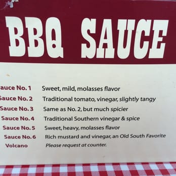 Whole Hog Cafe - Here's an idea of the types of sauces you'll have available at Whole Hog - Barbeque Near Me - Springfield, Missouri