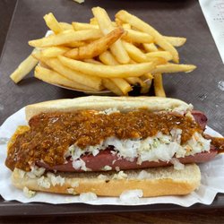 Jay Bee's - Tuesday Special $7.49: 1/4 lb Ballpark with fries and a drink (This is "all the way" with Mustard, Onion, Chili, and Slaw.)
