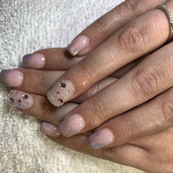 Kathy Nails - Dipping powder with chrome ombré and accent crystal nails. - Nail Salons Near Me - Felton, California Kathy Nails - Dipping powder with chrome ombré and accent crystal nails. - Nail Salons Near Me - Felton, California
