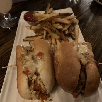 Establishment - Chicken Philly with garlic fries - New American Near Me - Atlanta, Georgia