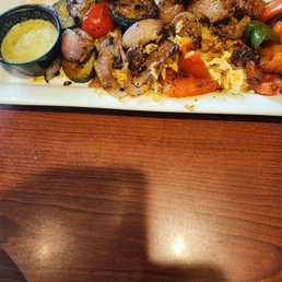 Deconstructed beef kabob
