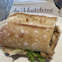 This is a chicken, Caesar sandwich and delicious! This is a chicken, Caesar sandwich and delicious!