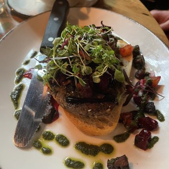 101 Craft Kitchen - Open Open-Faced Vegan Burger - Gastropubs Near Me - Fishers, Indiana
