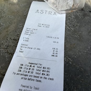 Astra - $18 Tito's & soda x 2. - Mediterranean Near Me - Miami, Florida