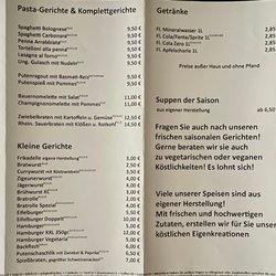 Uli's Schnitzelpfanne - Speisekarte stand 08/2022