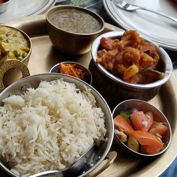 Himalayan Kitchen - Dal Bhat Tarkaari (naan and rice pudding not pictured) - Himalayan/Nepalese Near Me - Santa Barbara, California Himalayan Kitchen - Dal Bhat Tarkaari (naan and rice pudding not pictured) - Himalayan/Nepalese Near Me - Santa Barbara, California