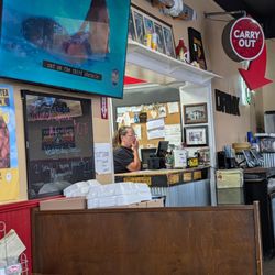 The Red Pepperoni - Pay and carryout counter.