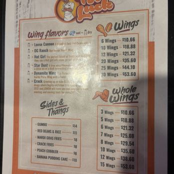The Potluck - The menu - Chicken Wings Near Me - Austin, Texas