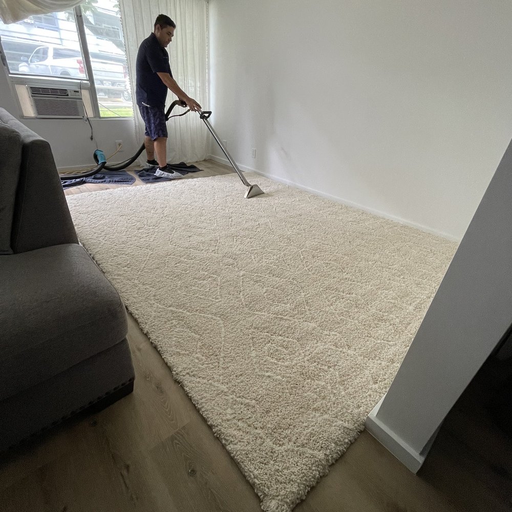 Excellence Carpet & Cleaning - Cory using his steamer to get those stains out. - Carpet Cleaning Near Me