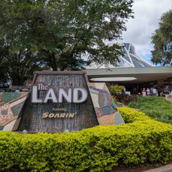 Soarin' - Outside The Land Pavilion, home of Living with the Land and Soarin', at Epcot.