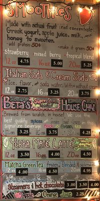 Menu photo 1 The Beta Coffee House Cody, WY
