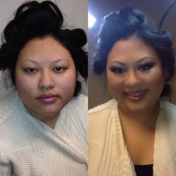 Jessflawless Makeup - A before and after of a client for a Christmas event