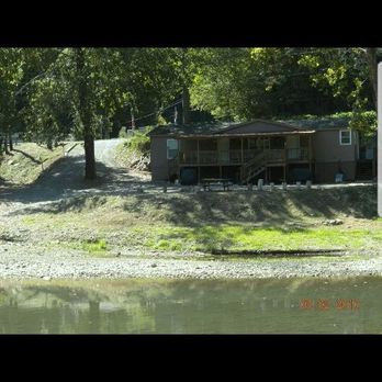 Hawks Riverside Lodge - Hawks Riverside Lodge view from across the river - Hotels Near Me - Verner, West Virginia