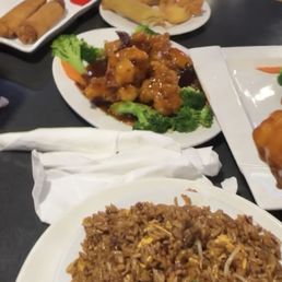 This shows half of the food we got to give you an idea of portion size